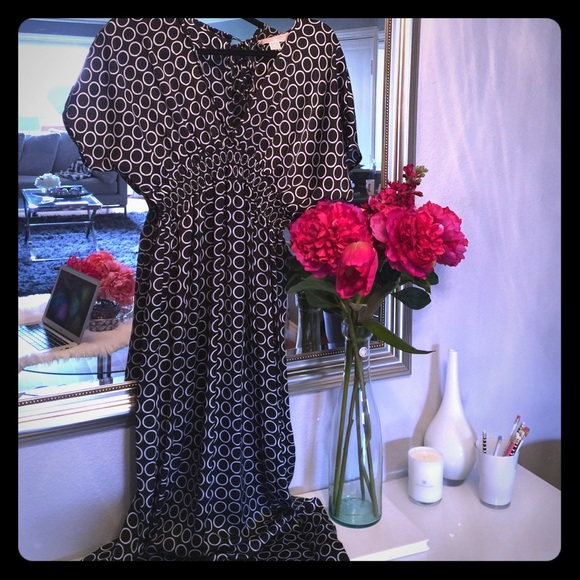 Silk v neck dress