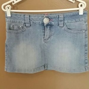 Bubble Gum denim Mini Skirt