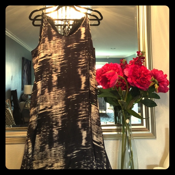 High low silk dress