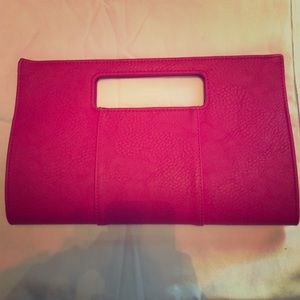 Hot pink clutch