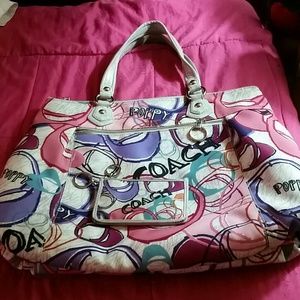 Authentic Coach Poppy bag with matching coin purse