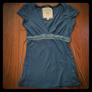 Blue v neck Abercrombie & Fitch Shirt