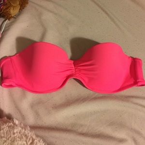 Bandeau pink Victoria secret bathing suit  top