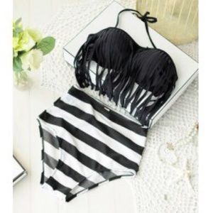 2 piece high wasted bathing suit