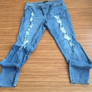Forever 21 Plus Ripped Jeans