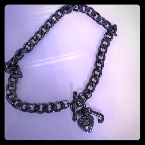 Gun metal necklace