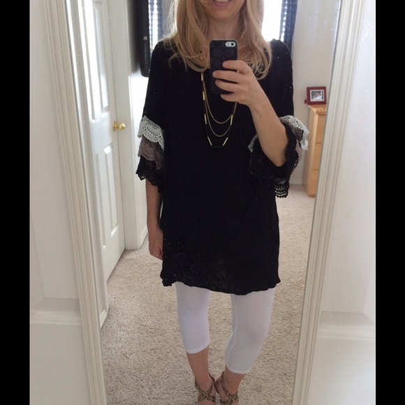 Final ClearanceSALE🚛Black Lace Bell Dress Tunic - Picture 3 of 4