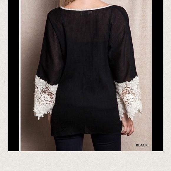 Adorable Lace Trim Top - Picture 4 of 4