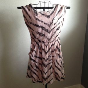 Pink and Black Lace Dress w/POCKETS