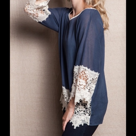 Adorable Lace Trim Top - Picture 3 of 4