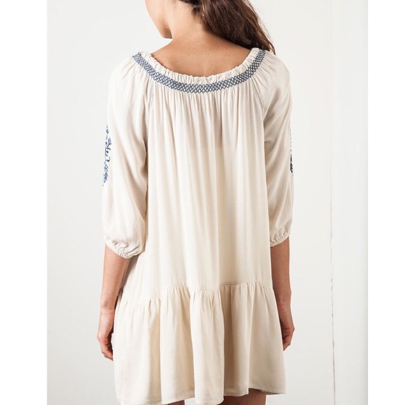 ‼️LAST‼️the MARYN peasant ️BOHO ️DRESS - NATURAL - Picture 2 of 3