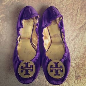 Tory Burch purple Reva Flat
