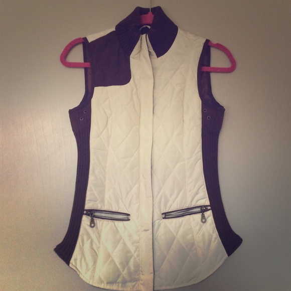 White and Brown vest