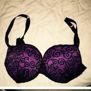 Sexy black and purple push up