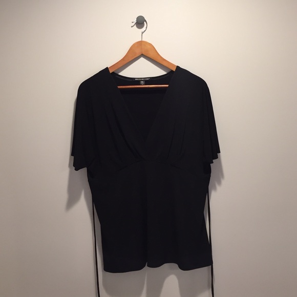 Black tie back top