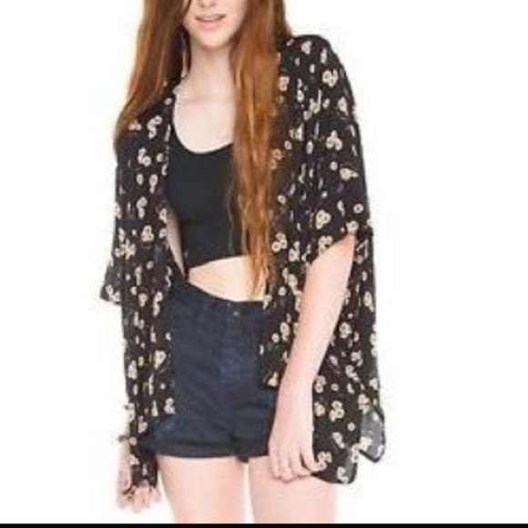 sunflower print light cardigan