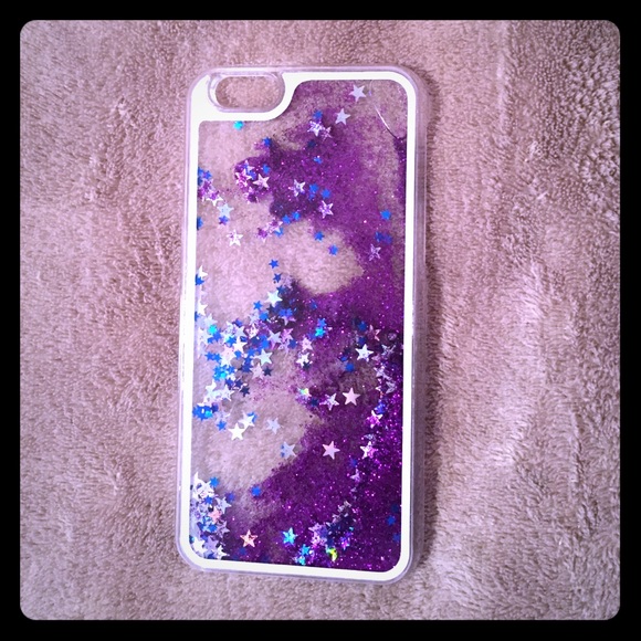 Purple glitter waterfall iPhone case ⭐️
