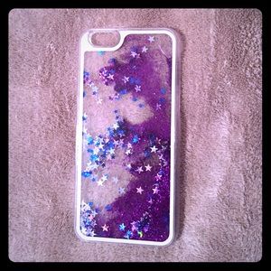 Purple glitter waterfall iPhone case ⭐️