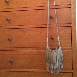American Eagle Tan Fringe Crossbody