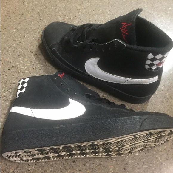 Red and Black Nike blazers