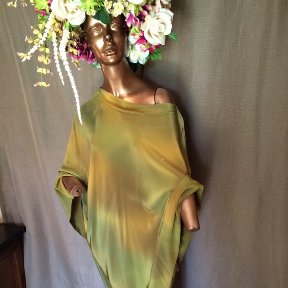 100% silk scarf dress