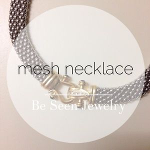 🌿• mesh necklace with ornate clasp •