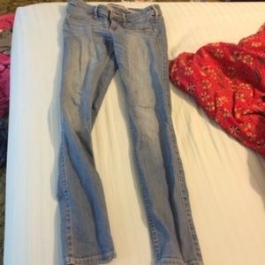 Light wash mid rise jeans