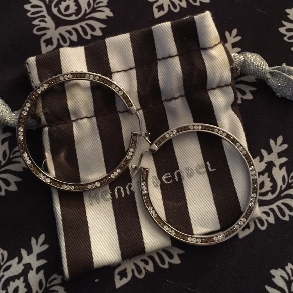 henri bendel Jewelry - Henri Bendel silver hoop earrings