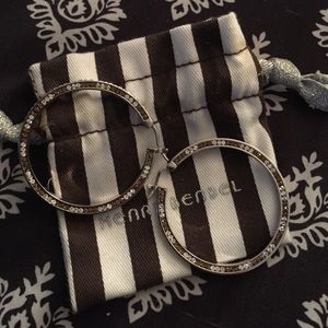 Henri Bendel silver hoop earrings