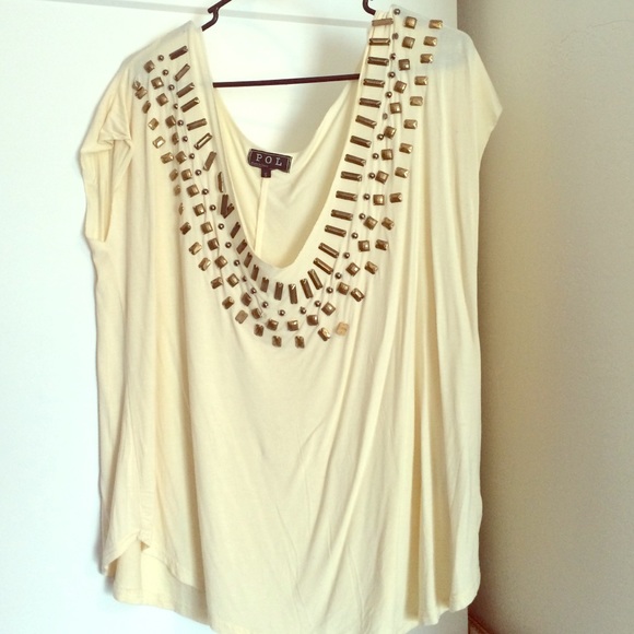 Oversized cream shirt