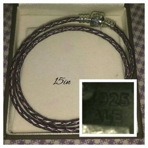 Authentic Pandora Pearl Purple Double Bracelet