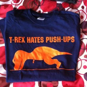 Blue and orange tee