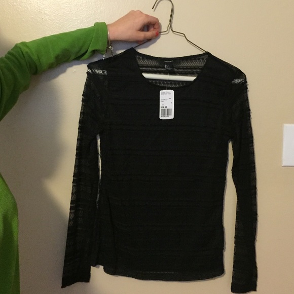 Long sleeve black forever 21 top