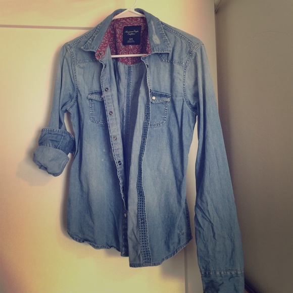 Distressed jean jacket