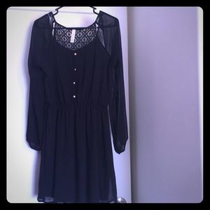 Black chiffon dress