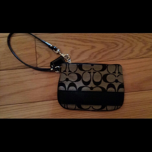 Black COACH wristlet