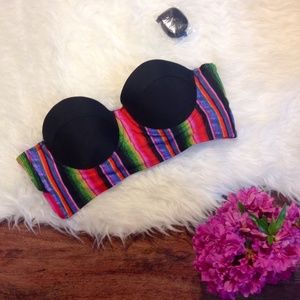 ✨ BOGO 50% OFF ✨ Black Poppy Bustier Swim TOP