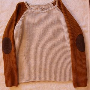 Knitted Sweater with Elbow Pads
