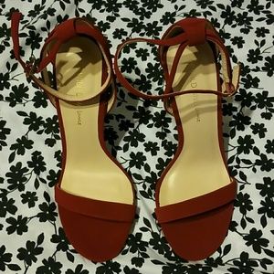 Wine Colored Wild Diva single strapped heels