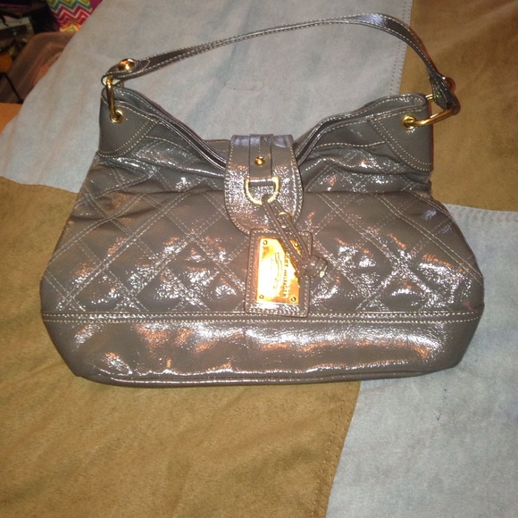 Grey Leather handbag used twice - Picture 1 of 4