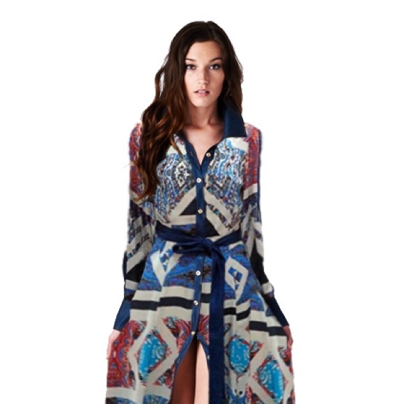 Fit Flare Geometric Maxi Dress Sm, Med, Lg, Xl - Picture 1 of 4