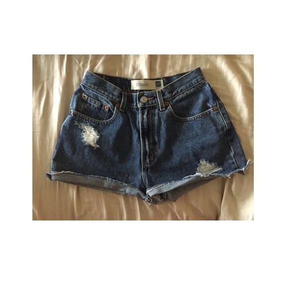 GAP distressed high waisted shorts