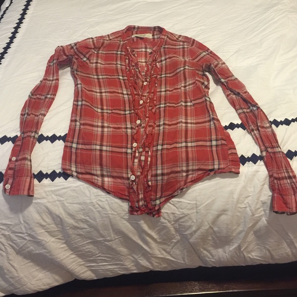 Plaid long sleeve shirt!!