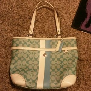 Coach Heritage Stripe Multi-Tote