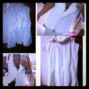 Collared Faux Fur Vest