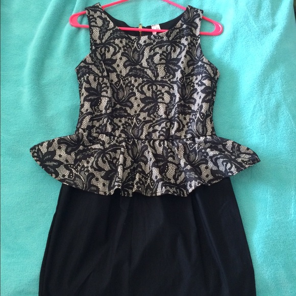 Black and lace dress