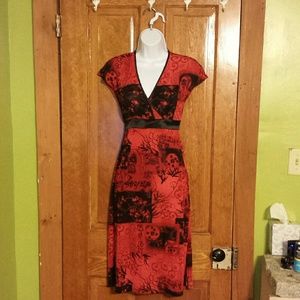 Awesome red Asian inspired summer dress