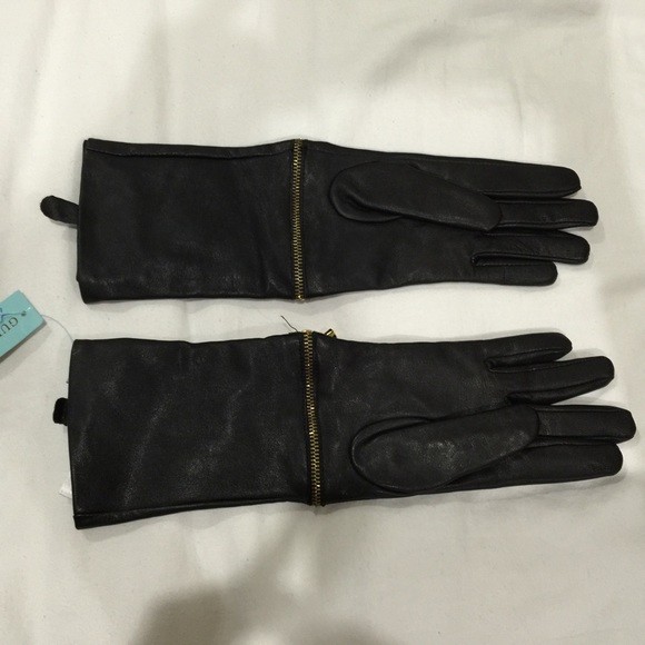 ❌Sold❌MARCIANO Black Genuine Leather Gloves - Picture 2 of 4