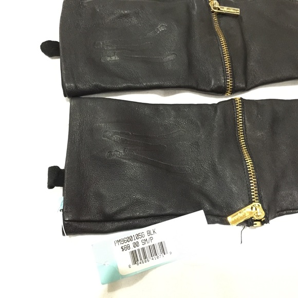 ❌Sold❌MARCIANO Black Genuine Leather Gloves - Picture 3 of 4