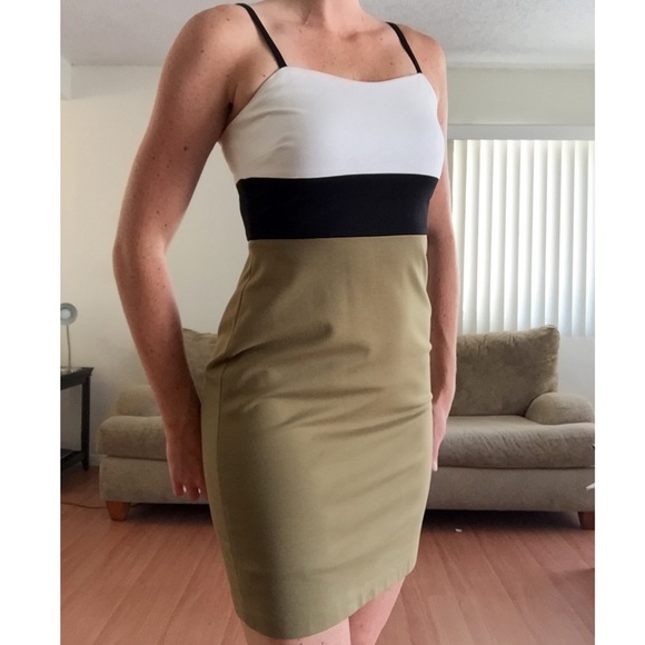 Banana Republic White Olive Dress